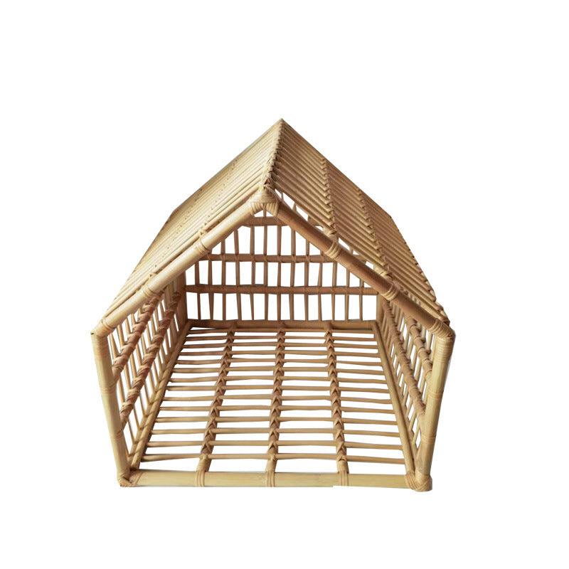 Rattan Sleep Hut with Cotton Pad