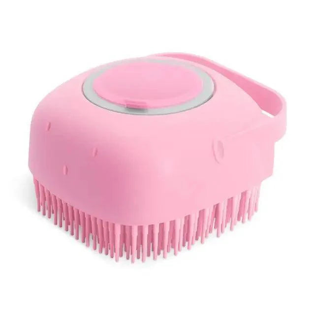 Pet Silicone Shampoo Bath Brush Massage Rubber Comb Bathing Shampoo Colorful Massager For Dogs