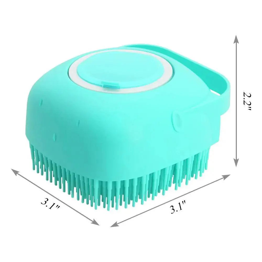 Pet Silicone Shampoo Bath Brush Massage Rubber Comb Bathing Shampoo Colorful Massager For Dogs